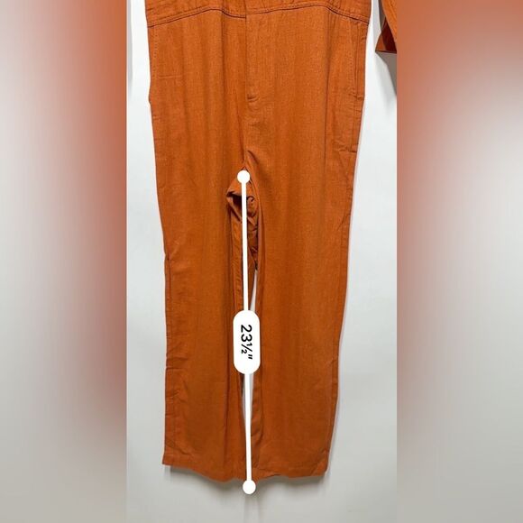 Christy Dawn Painter Linen Jumpsuit in Rust S NWOT - Picture 9 of 16